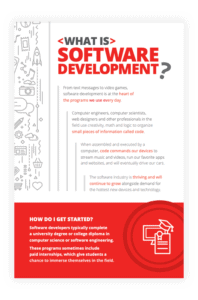 Screenshot of What is Software Development brochure