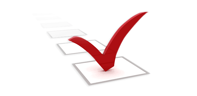 a 3D checkbox with a big red checkmark in the box